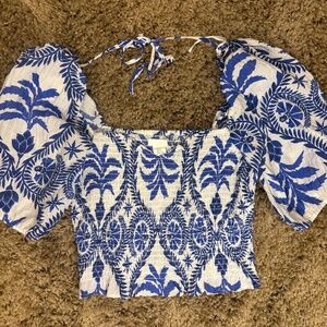 H&M cropped floral top small